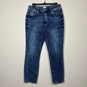 Articles of Society Womens 8/29 The Jones High Rise Slim Ankle Length Jeans Blue